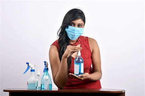 Model With Mask And Sanitizer Pixahive