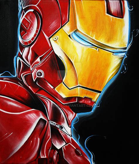 Iron Man Acrylic Painting By Roxyms On Deviantart