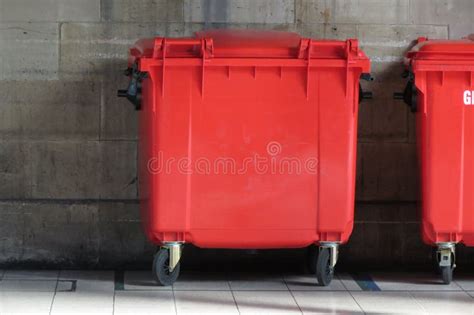 Red Waste Containers Stock Image Image Of Container 59851061