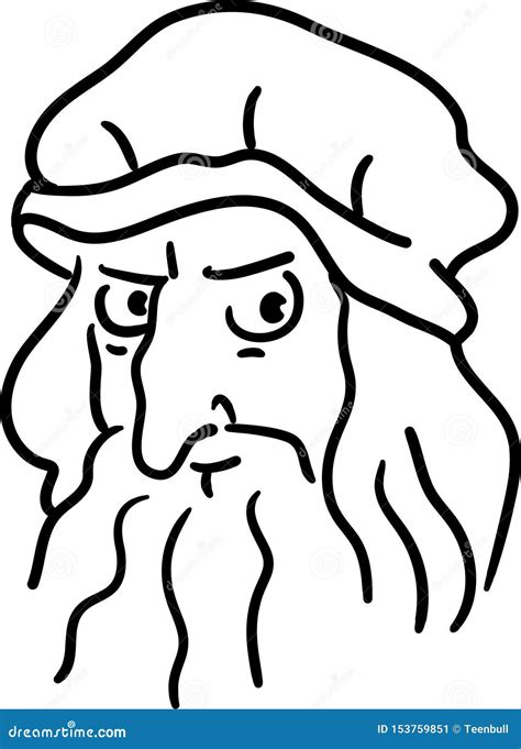 Easy Drawing Of Leonardo Da Vinci