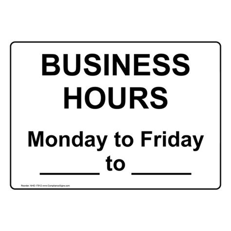 Dining Hospitality Retail Custom Sign Business Hours