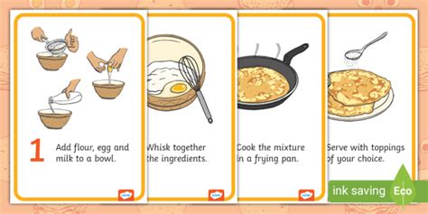 Pancake Recipe Interactive Matching Activity Twinkl