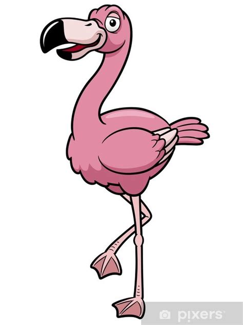 Illustration Of Cartoon Flamingo Sticker Pixers We Live To Change