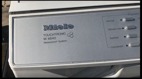 Miele Washer With Broken Flang Youtube