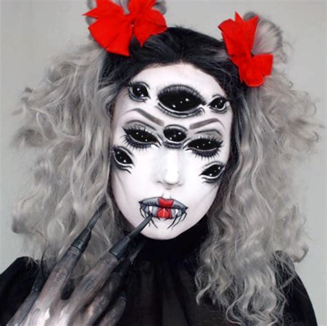 Black Widow Spider Makeup Horror Creepy Scary Halloween