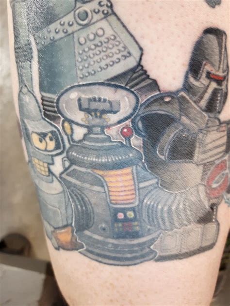 Bender Cylon Giant Robot B9 Robot Tattoo Robot Tattoo Tattoos