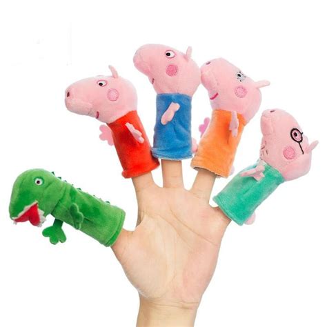 Genuine Peppa Pig Finger Puppets Plush Baby Toy Childrens Finger