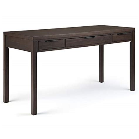 Hollander Solid Wood Contemporary 60 Inch Wide Desk In Warm Walnut