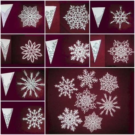 Folded Paper Snowflake Template
