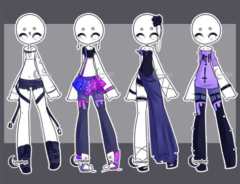 SET 1: Gacha outfits by Lunadopt on DeviantArt | Outfit | Pinterest