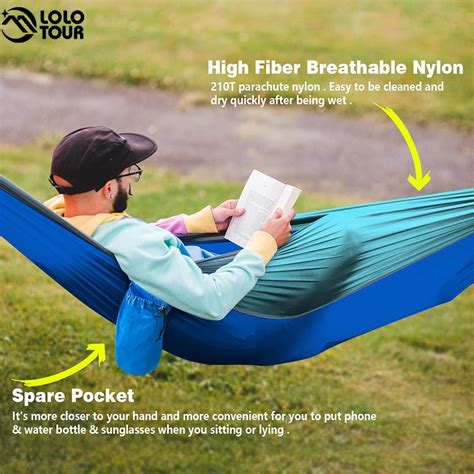 Portable Nylon Cloth Multifunction Camping Hammock Double Outdoor Hamac