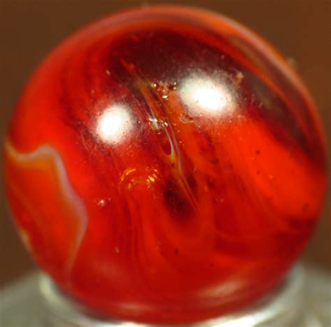 Red Single Seam Slag Cac All About Marbles