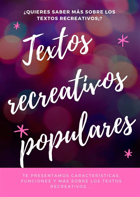Textos Recreativos Populares By Laly Vásquez Issuu