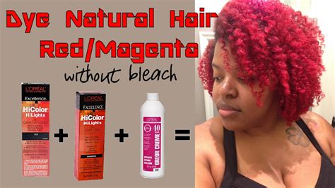 Dye Natural Hair Red Or Magenta Without Bleach Using Loreal Hicolor