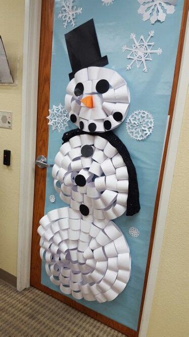 Snowman Door Decoration For Classroom Christmas
