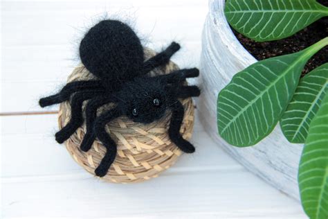 Halloween Spider Knitting Pattern Knitted Cute Spider Toy Pdf Tutorial Halloween Toy Pdf Pattern