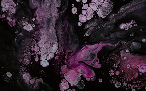 Download Wallpaper 3840x2400 Bubbles Stains Texture Liquid Dark 4k