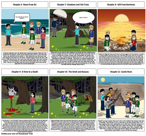 Lord Of The Flies Comic Choice Board Storyboard