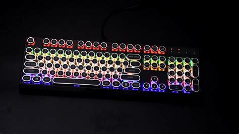 104 Round Keys Backlit Gaming Mechanical Keyboard With Pbt Keycaps