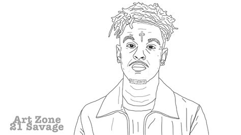 How To Draw 21 Savage Youtube