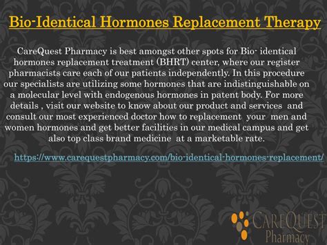 Ppt Bio Identical Hormones Replacement Therapy