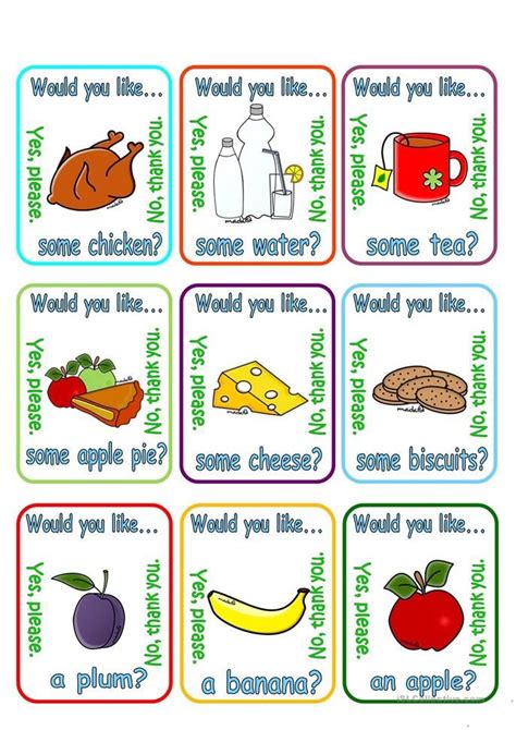 Would You Like Asome Food English Esl Worksheets For Distance