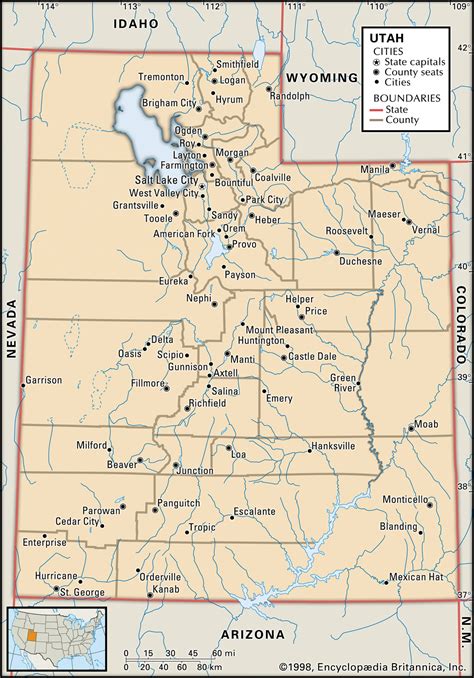 Utah Capital Map Facts And Points Of Interest Britannica