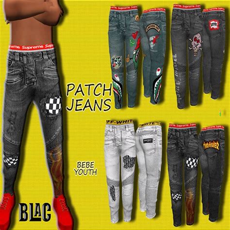 Second Life Marketplace Zb Patch Jeans Pack Youth