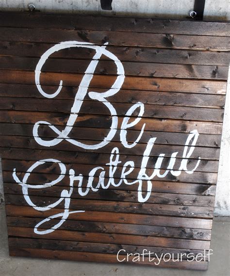 Be Grateful Outdoor Sign For Post Craft