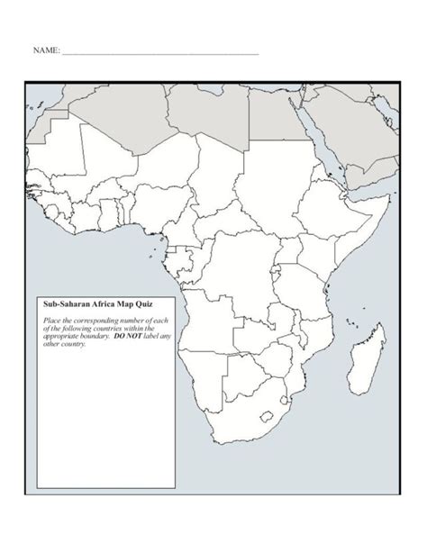 Africa Countries Map Quiz Solutions Clowncoloringpages