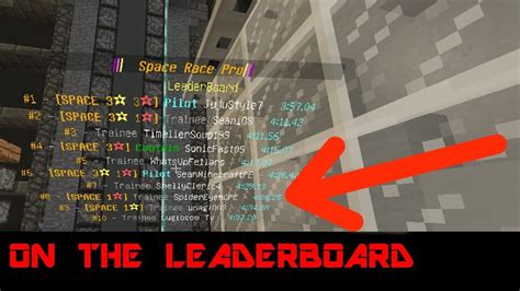 Getting On The Leaderboard Space Race Minecraft Pewindows 10xbox