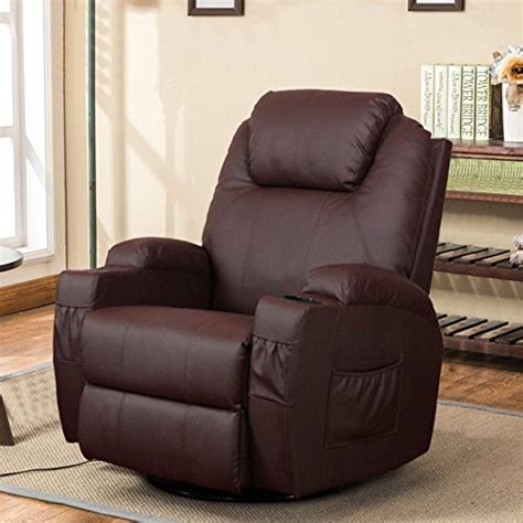 Esright Massage Recliner Chair Heated Pu Leather Ergonomic Lounge 360