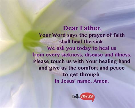 Prayer For The Sick Prayer For The Sick Prayers For Healing Prayers