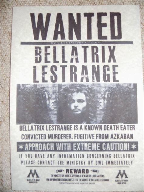 Harry Potter Hogwarts Wanted Poster Prop Replica Sirius Bellatrix 108875 Hot Sex Picture