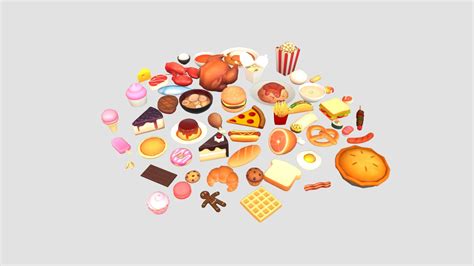 Low Poly Food Pack Vol 1 Buy Royalty Free 3d Model By Bariacg E4bae7a Sketchfab Store