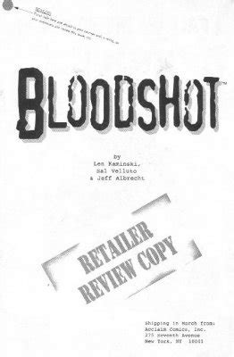 Bloodshot Preview Acclaim Comics Comic Book Value And Price Guide