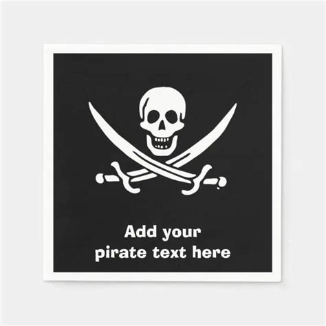 Jolly Roger Pirate Flag Paper Napkins Zazzle
