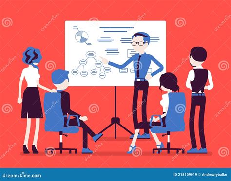 Business Briefing In Office Stock Vector Illustration Of Cooperation