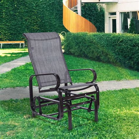 4.6 out of 5 stars. Vintage Glider Rocker Chair, Steel Frame Patio Gliders ...