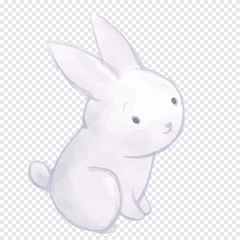 White Bunny Illustration Domestic Rabbit Easter Bunny European Rabbit