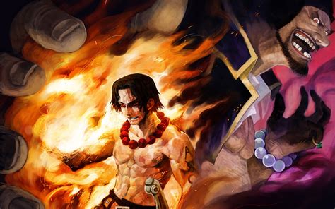 Portgas D Ace Vs Marshall D Teach Wallpaper And Background Image