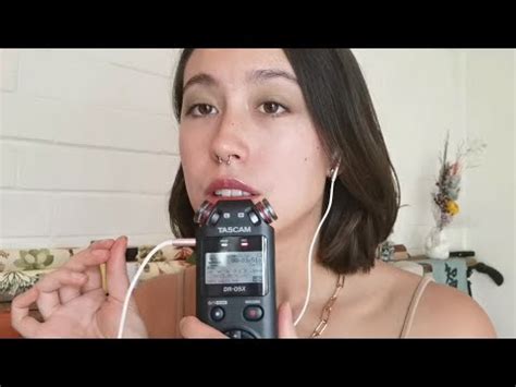 Asmr Mouth Sounds Inaudible Whispering Gum Chewing On Tascam Mic