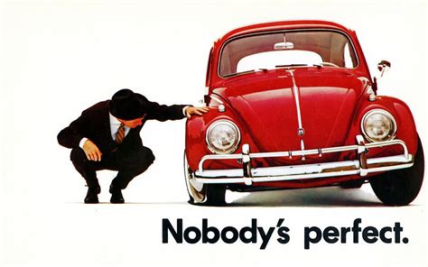 Nobodys Perfect Volkswagen Beetle Ad Digital Art By Georgia Fowler