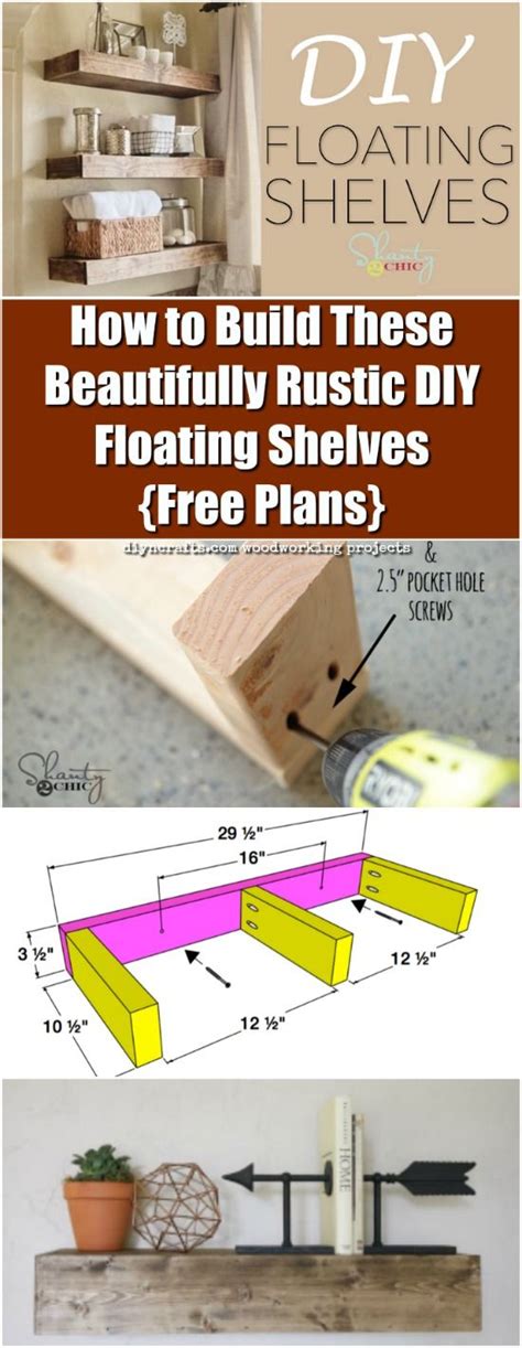 How To Build These Beautifully Rustic Diy Floating Shelves Free Plans