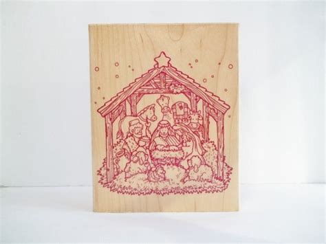 Nativity Manger Rubber Stamp Sonlight Impressions Stamp