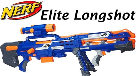 Nerf n strike elite strongarm toy blaster with rotating barrel, slam fire, and 6 official nerf elite darts for kids, teens, & adults(amazon exclusive). Long Shot Nerf Gun | Toys R Us - YouTube