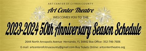 Art Center Theatre Welcomes You To The 50th Anniversary 2023 24 Season