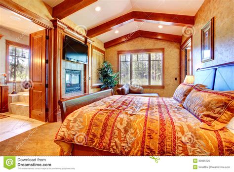 Luxury Master Bedroom Interior Stock Image Image Of Pillow Furnished