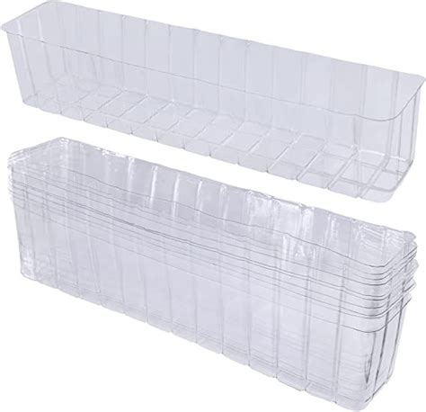 10 Pcs Plastic Planter Liners Clear Rectangular Plastic Liners For