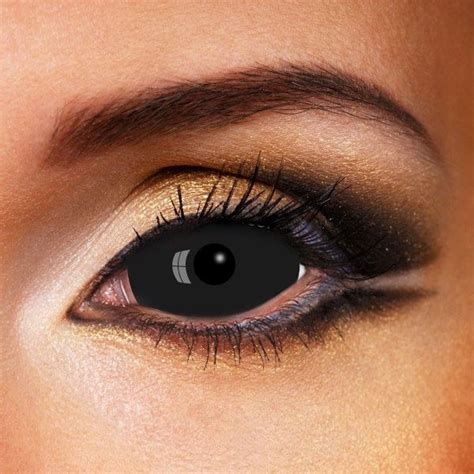 Black Sclera 22mm Contacts Halloween Contact Lenses Black Contact